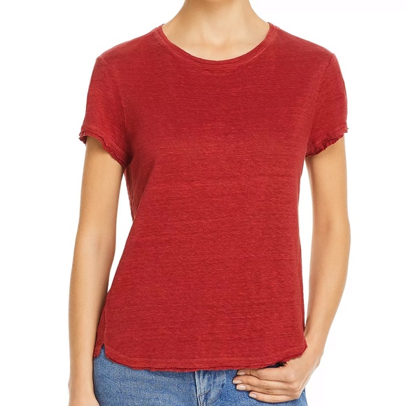 Frame Easy True Raw Edged Tee in Redwood - Picture 4 of 16